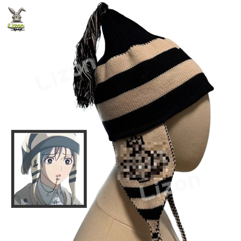 Anime Cosplay Apparel Beanies Okazaki Shinichi NANA Hats Girl Women Tassel Ear protection hat Winter Fall Casual Bonnet Gorro