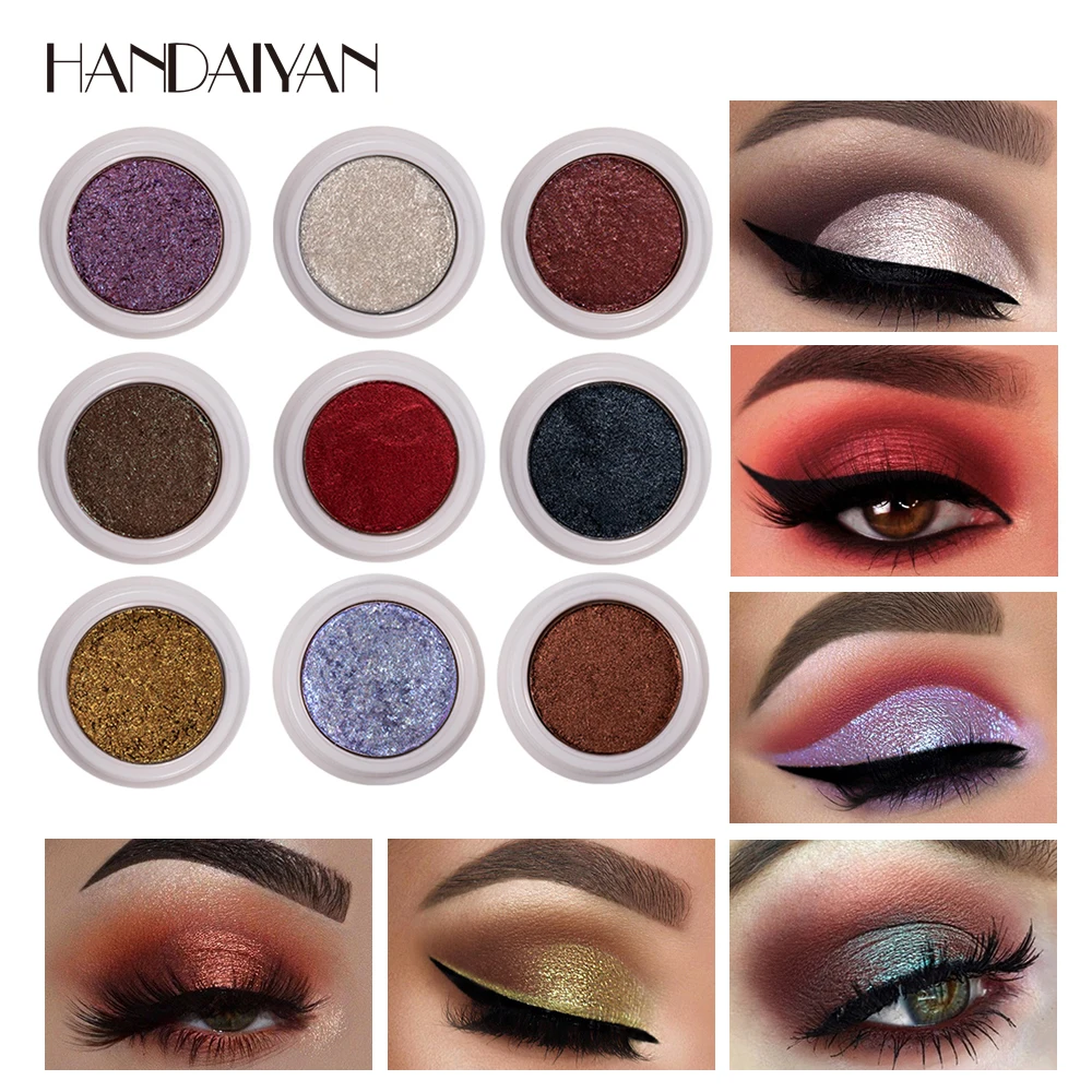 HANDAIYAN 12-Color Shimmer Eyeshadow Cream: Easy to Apply, Pearlized Finish, Long-Lasting Color