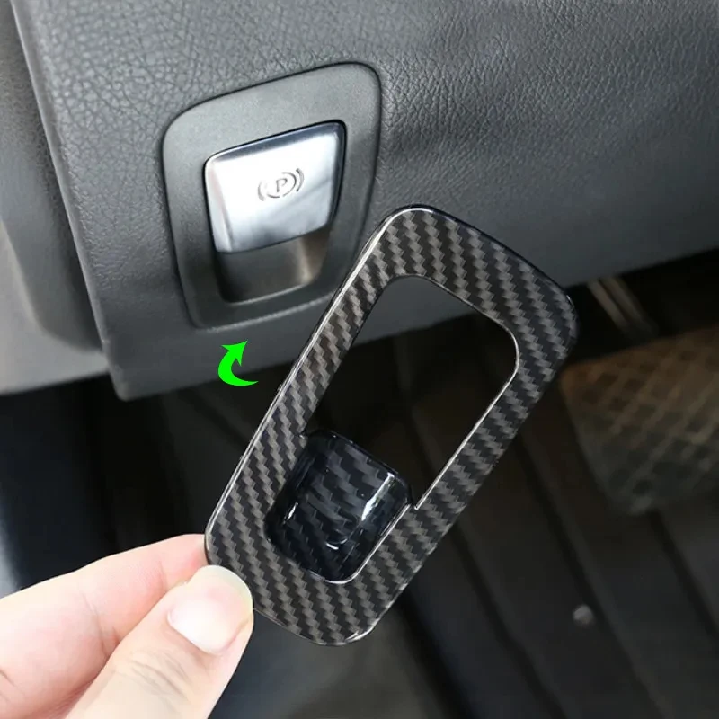 

Car Accessories ABS Carbon Texture Handbrake Button Cover Trim For Mercedes Benz C E GLC Class W205 W213 X253 2016 2017 2018