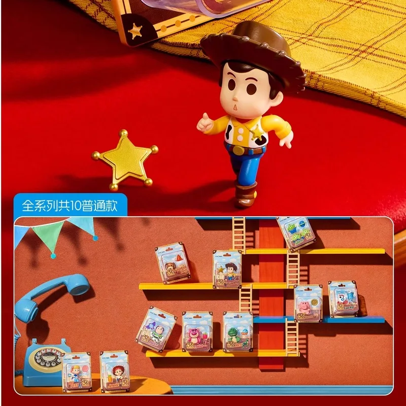 

Disney Pixar Toy Story Play Heart Blind Box Toy With Buzz Lightyear Fridge Sticker Collectible Unlimited Hanging Card