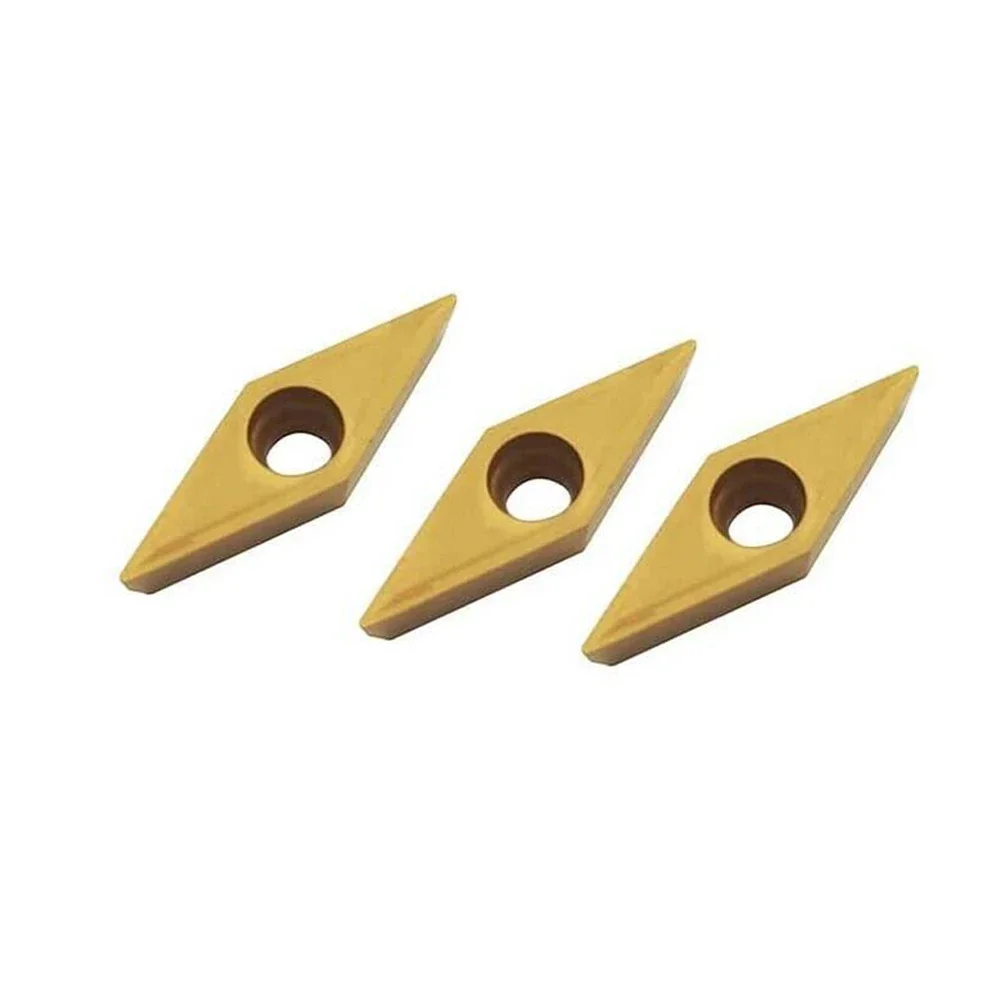 Accessori Inserto Set di ricambio Utensile per tornitura VCMT 160404   VCMT331 10 pezzi inserti in metallo duro raccordi per tornio dorato