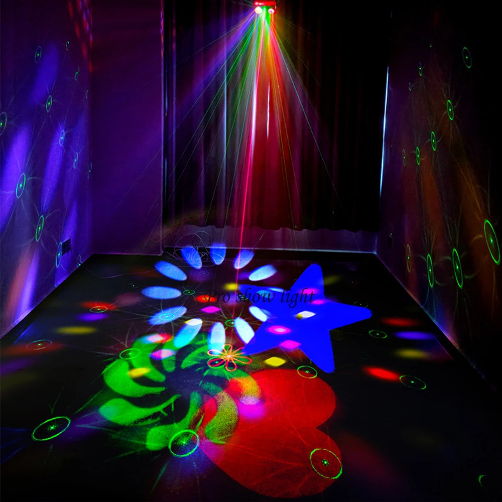 3 em 1 efeito padrão festa luz dj lazer luz projetor alimentado por bateria portátil led luzes de palco com controle remoto para discoteca casamento