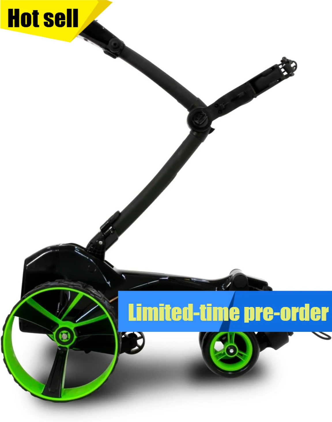 

Электрическая тележка для гольфа - на 36 дырок для мячей - с держателями для напитков, зонтов и GPS-телефона