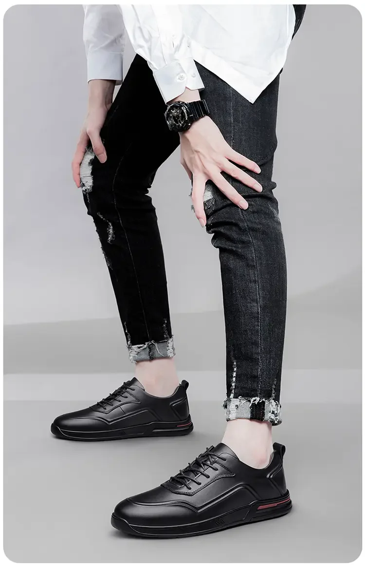 MODX 2025 high-end quality men's top layer casual leather shoes