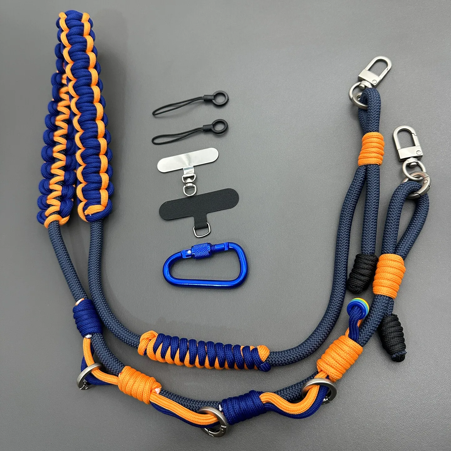 Handmade Multifunctional Mobile Phone Lanyard Outdoor Sports Body Adjustable Braided Rope Bag Camera Crossbody Chain