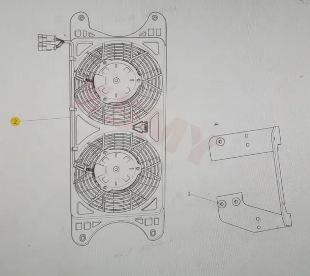 Sinotruk Spare Parts Howo 371 Accessories Air Conditioner Fan WG9725530523 Dump Truck Air Conditioner Condensing Fan Assembly