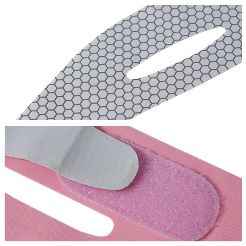 قطعتان من حزام الوجه المرن بالأشعة تحت الحمراء البعيدة لشد الوجه وتصغيره، حزام فك مرن، أداة للعناية بالوجه، ضمادة للوجه محمولة للاستخدام المنزلي