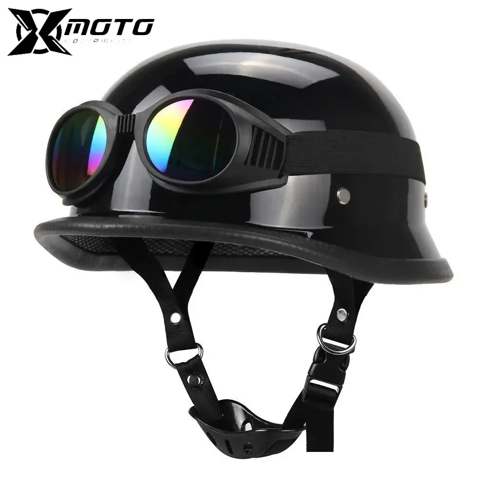 

New Outdoor Retro Commuter Motorcycle Safety Helmet Off-road Road Helmet Riding Protection Motorcycle Vintage Half DOT Helmet