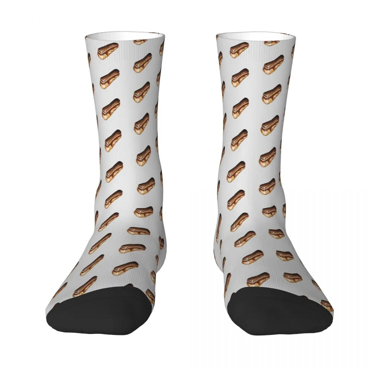 Eclair au Chocolat Socken Modetrends Unisex Strümpfe 3D-Druck Geschenke atmungsaktive Socken