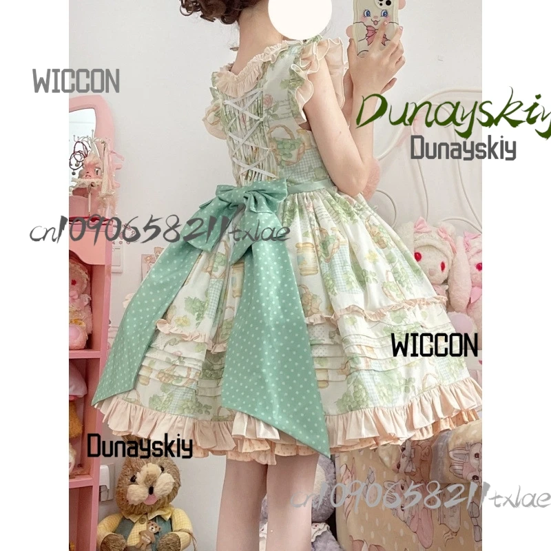 تنورة لوليتا الريفية فستان لوليتا صيفي يومي أزياء تنكرية أنيمي إكسسوارات جيراي كي أزياء الهالوين أزياء نسائية للحفلات التنكرية