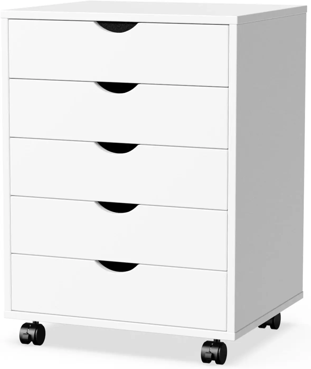 

5/7 Drawer Chest- Dressers Storage Cabinets Wooden White/Black Mobile Cabinet with Wheels Room Organizer Rolling Small