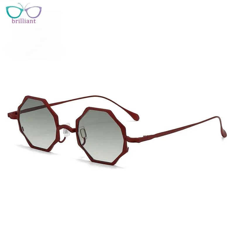 2024 Pure Titanium Retro Irregular Women Sunglasses Fashion Designer Brand Round UV400 Outdoor Travel Protective Men SUN GLASSES