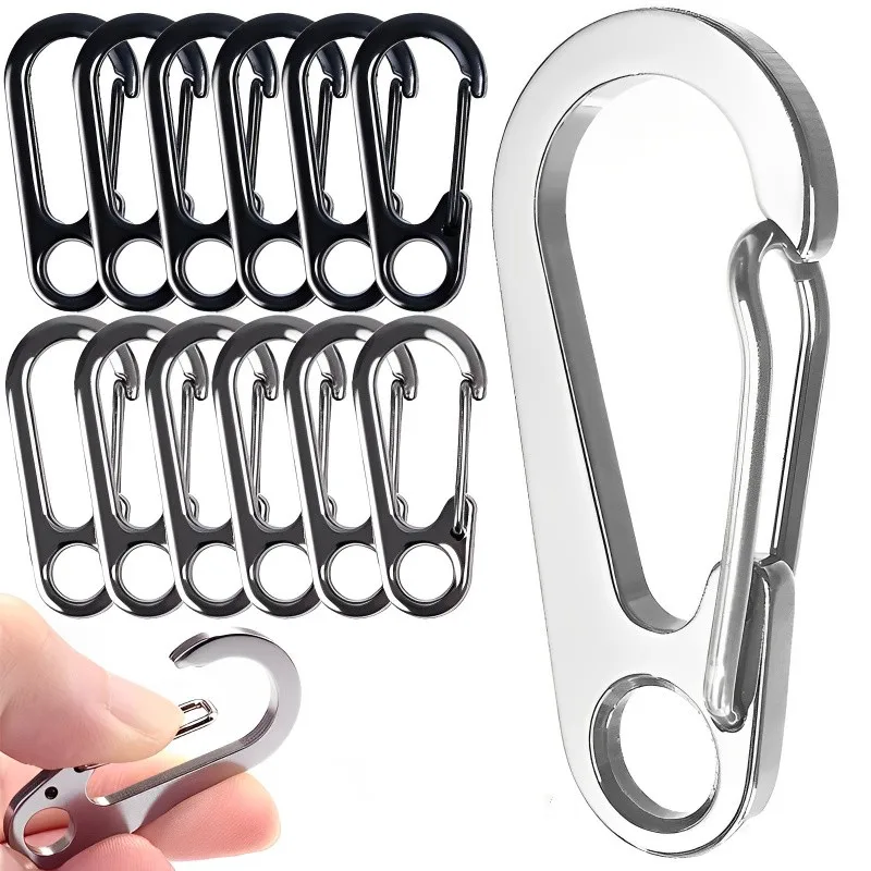 

1pc Outdoor Camping Mountaineering Buckle Mini Alloy Spring Snap Hooks Keychains Carabiner Clips Fishing Climbing Acessories