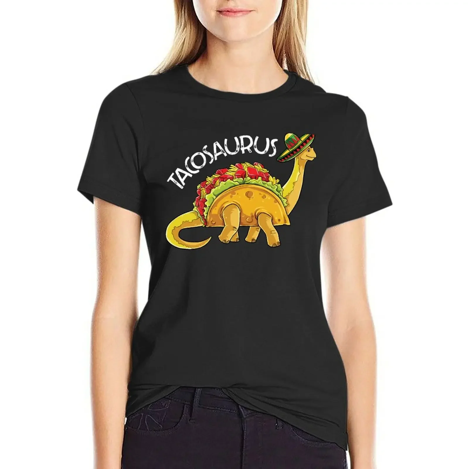 

Tacosaurus T Shirt Taco Cinco de Mayo Funny Dinosaur Gifts T-Shirt heavyweights kawaii clothes sublime plain t shirts for Women