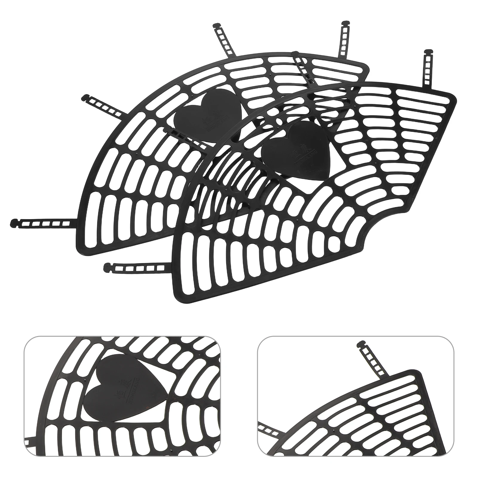 

4 Pcs 's Back Seat Protection Net Bicycle Rear-wheel Guarding Black Plastic
