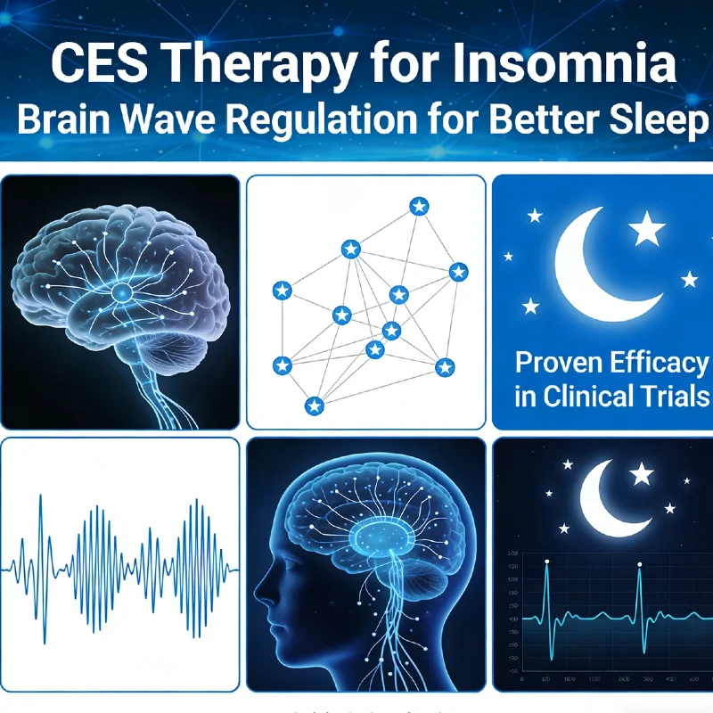 

Клинический аппарат для стимуляции вагусного нерва CES, помощник для сна при бессоннице, тревоге, депрессии, ПТСР, снятии стресса, для домашнего использования