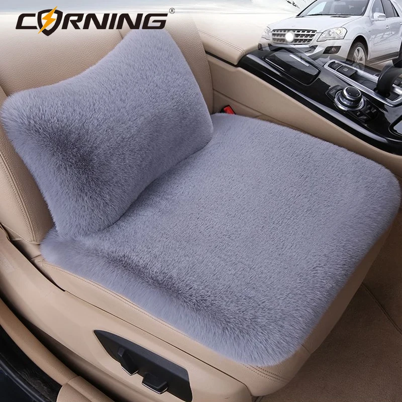 

Зимний комплект из 3 предметов: плюшевые накидки на автомобильные сиденья, толстые, коротковорсовые, нескользящие, теплые, без спинки, универсальные, коротковорсовые чехлы для автомобильных кресел, полный комплект S