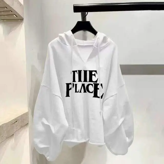 2024 Summer New Lantern Sleeve Thin Hoodie Korean Version Loose Oversized Top 300 Pounds Hooded Plus Fat Jacket for Women