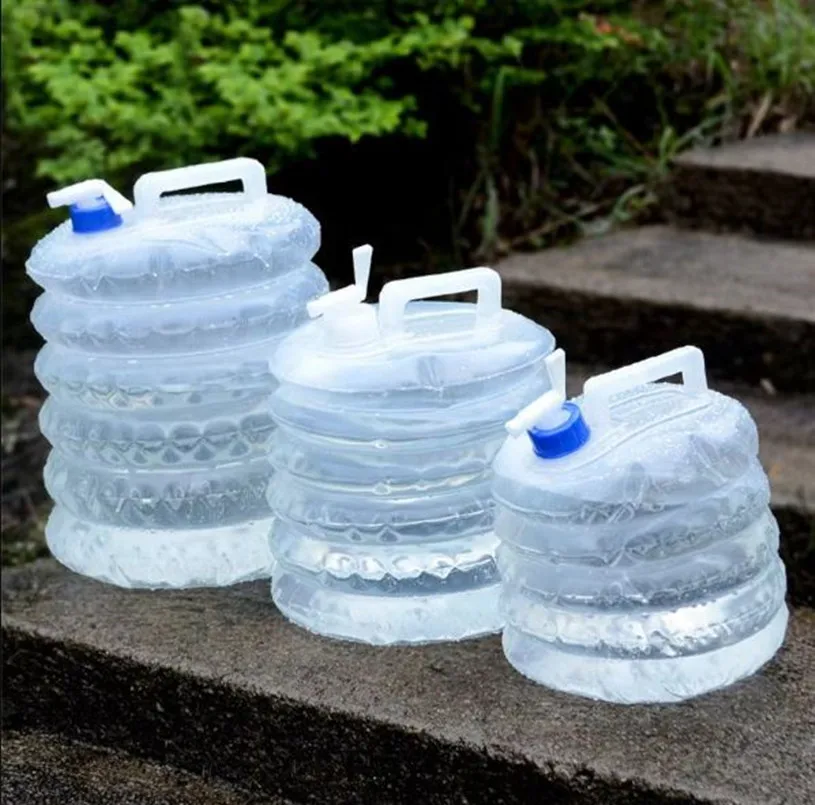 Portable 5/10/15L Outdoor Foldable Collapsible Drinking Car Water Bag Carrier Container Outdoor Camping Hiking Picnic Emergenc