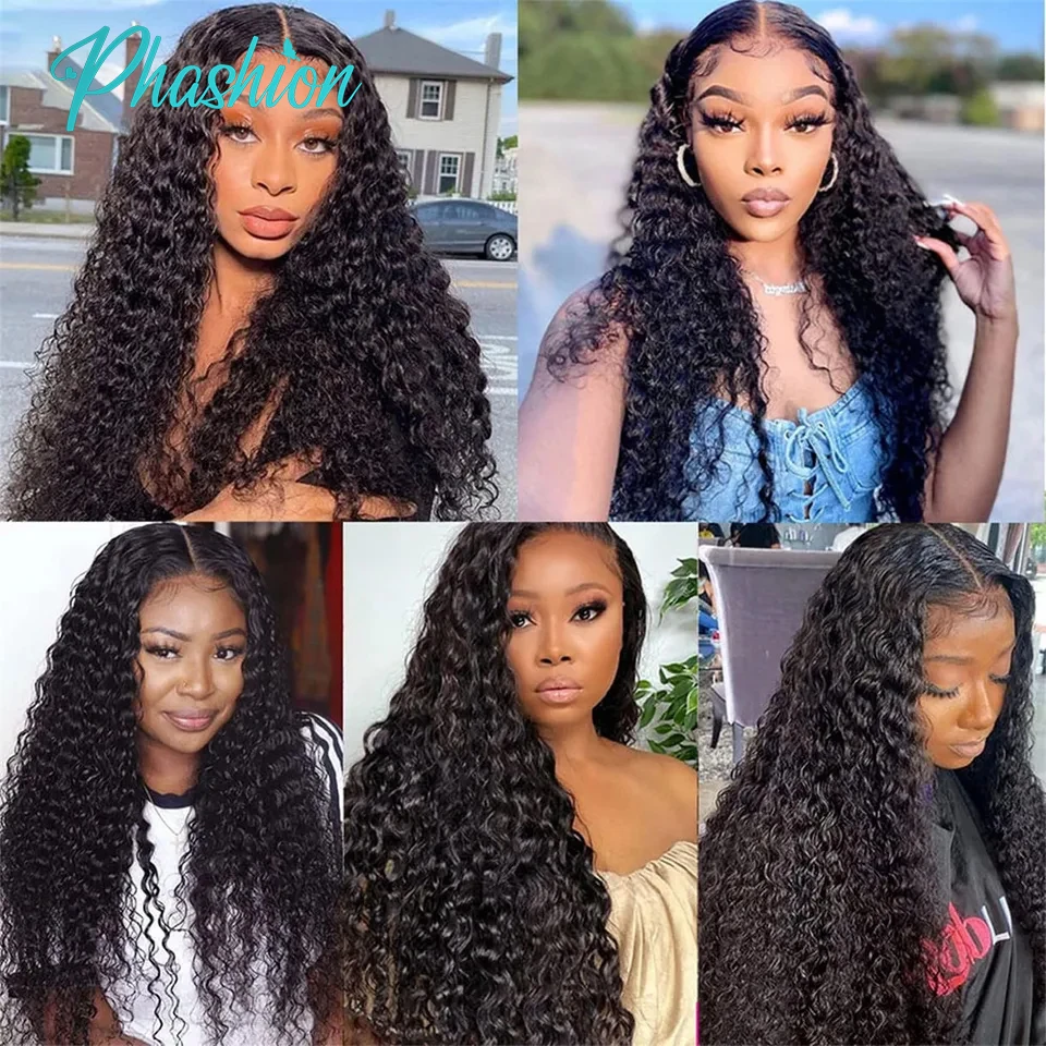 Cabelo humano remy brasileiro para mulheres negras, pré arrancado, onda de água, 13x4 lace frontal, HD transparente suíço, fechamento 4x4