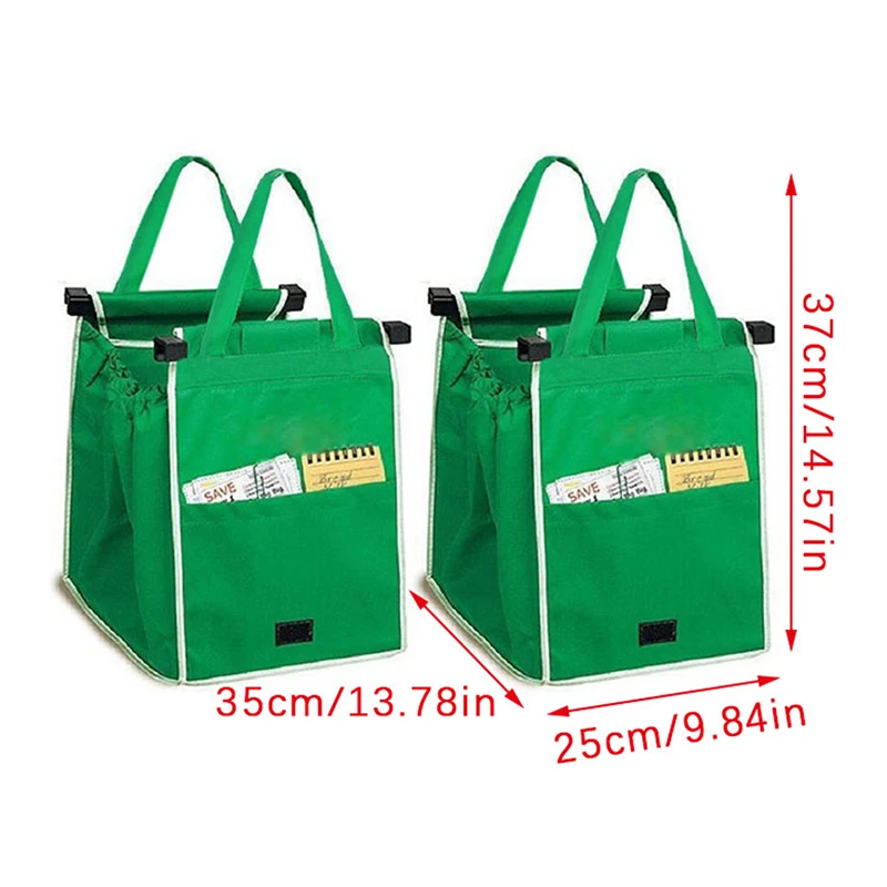 Eco-Friendly Reusable Trolley Tote Thicken Supermarket Shopping Cart Bags Large Capacity Handbags Foldable Bag