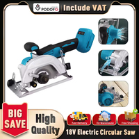 Podofo 125mm Cordless Circular Saw 6500rpm Brushless Woodworking Saw Multi-angle Cutting Suitable For Makita 18V battery Pin