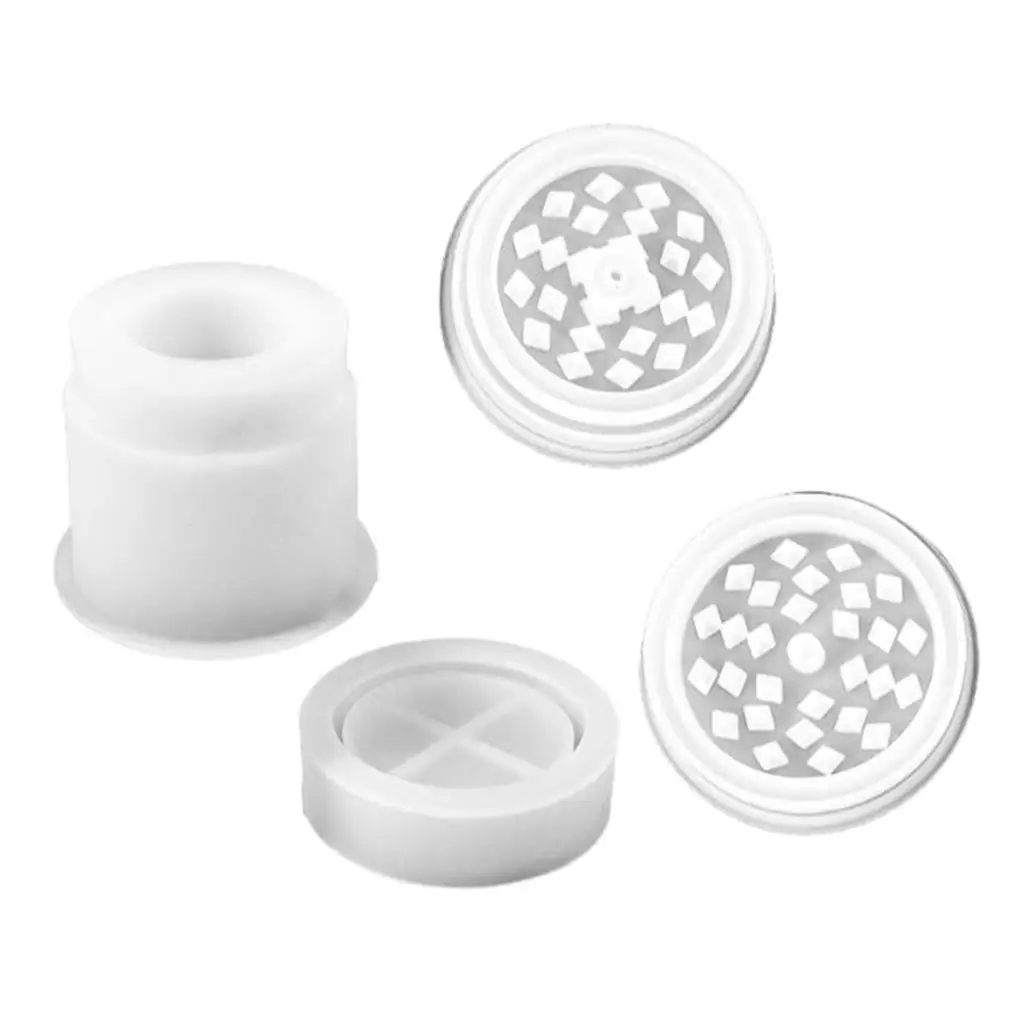 Clear Grinder Resin Mold Rolling Tray Mold Resin Jar Mold with Lid for Herb,Spice Grind Storage,DIY Resin Epoxy Casting Craft