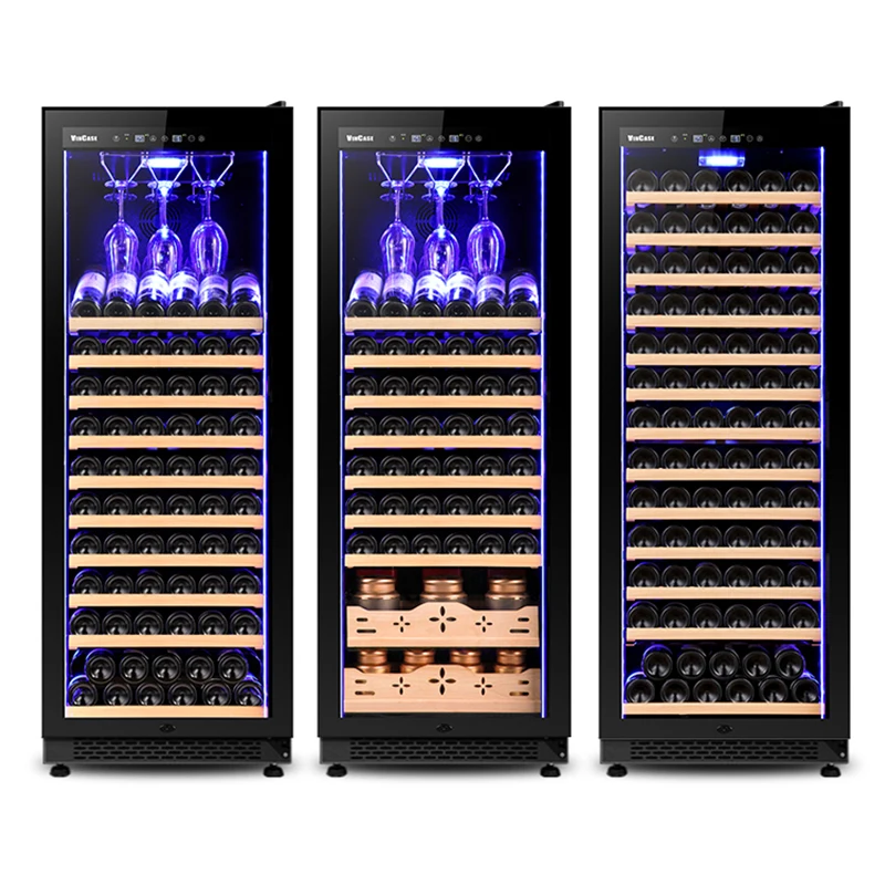 

JiuFu современный винный барный шкаф из нержавеющей стали, винный погреб, стеклянная дверь, термоэлектрический винный холодильник