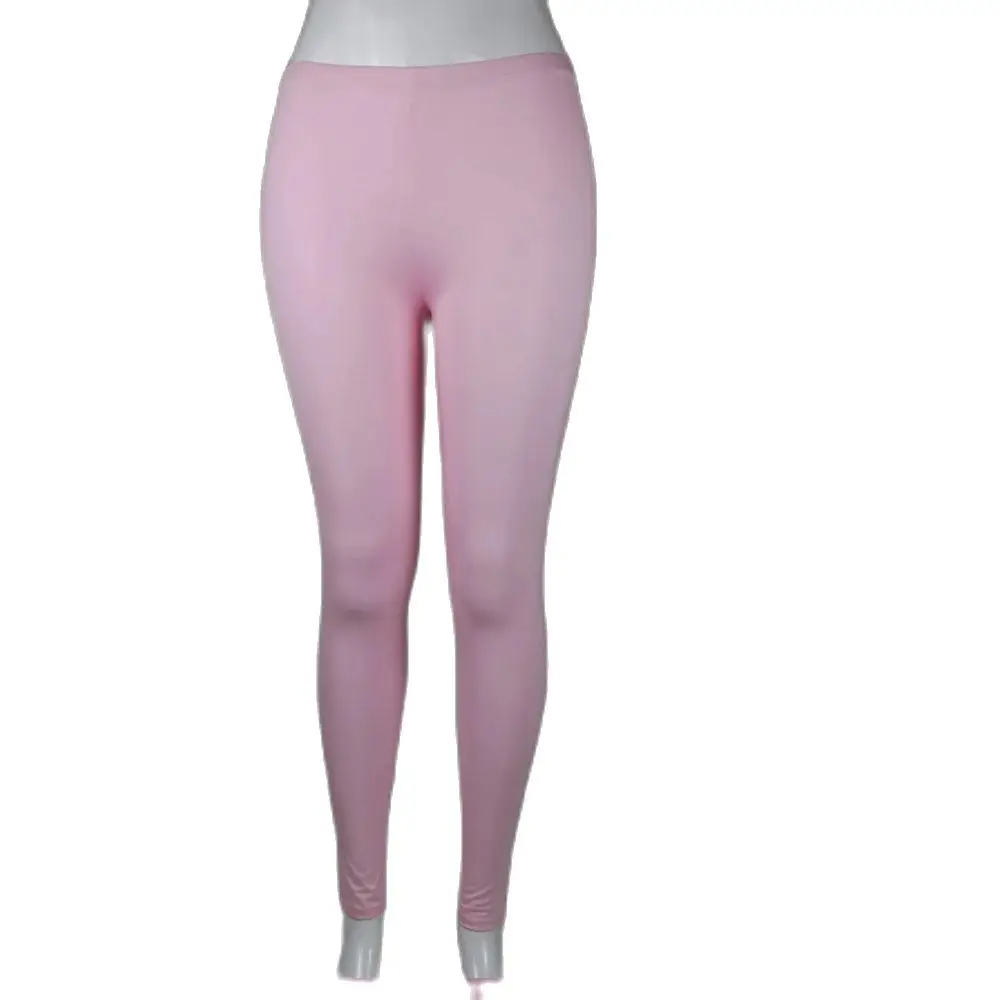 Shikoroleva Femenino Leggings Sheer tinta unita Leggins donna Large Size 7XL 6XL 5XL 3XL XXL Xl L M XS rosa viola nero