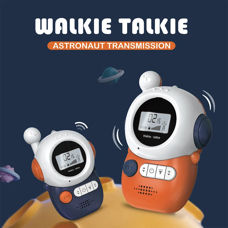 Walkie-Talkie 3Km Accessible Children's Funny Cartoon Children Toy with Bright Lights Clear Sound Long Endurance for Kids Gifts