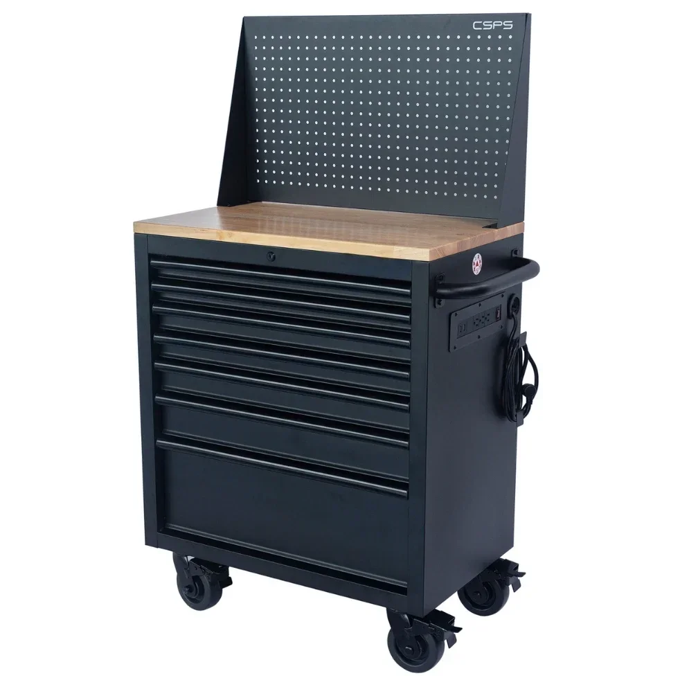 Tool Cabinet 76 cm 07 Drawer Tool Box Tool Box Wheel Powder Sliding Steel Mechanical Garage High Quality Hot sales