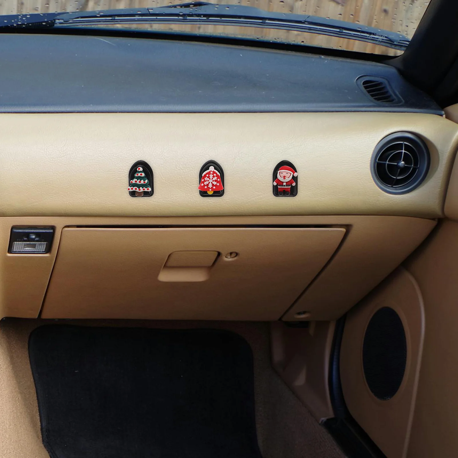 

5Pcs Christmas Car Hooks Adhesive Hangers Festive Car Interior Decoration Key Bag Holder Small Sticky Hooks Sticky Hook