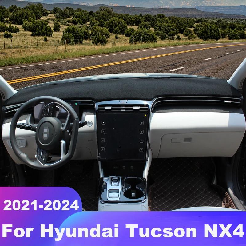 

For Hyundai Tucson NX4 2021 2022 2023 2024 Car Dashboard Cover Dash Mat Sun Shade Instrument Desk Non-slip Pad Accessories