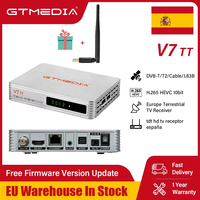 GTMEDIA V7 TT Terrestrial TV Receiver Full HD DVB-T/T2/DVB-C Signal TV Box With USB WIFI Decoder Support H.265 HEVC 10bit