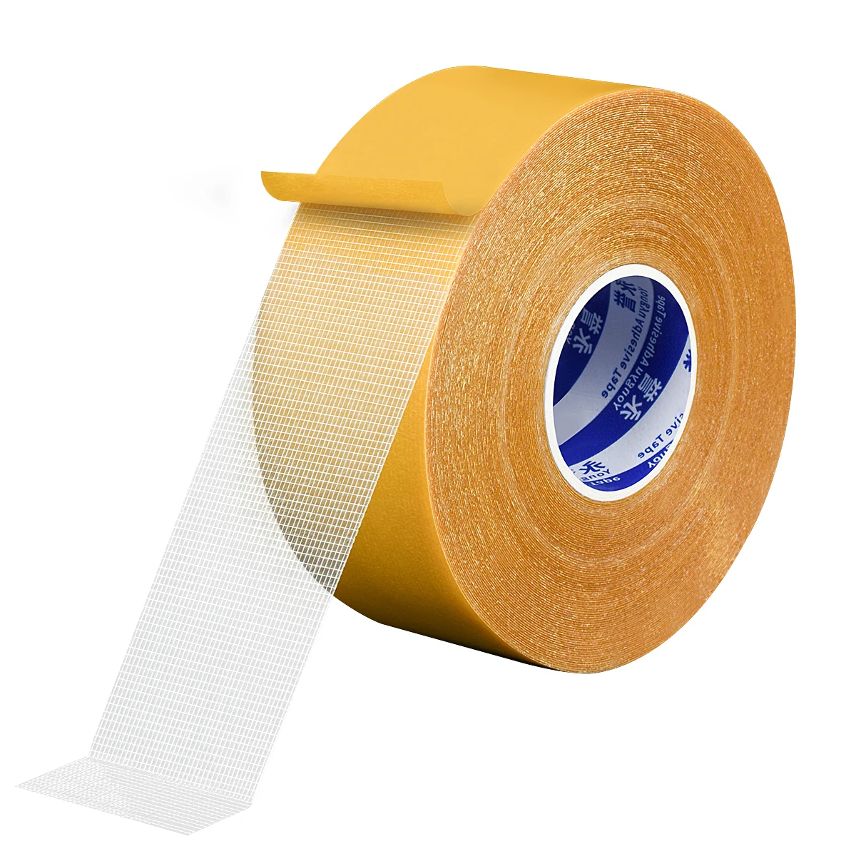 

Super Strong Yellow Film White Double-Sided Cloth Tape With Strong Adhesion Flexibility Durability Easy To Tear Semi Transparent