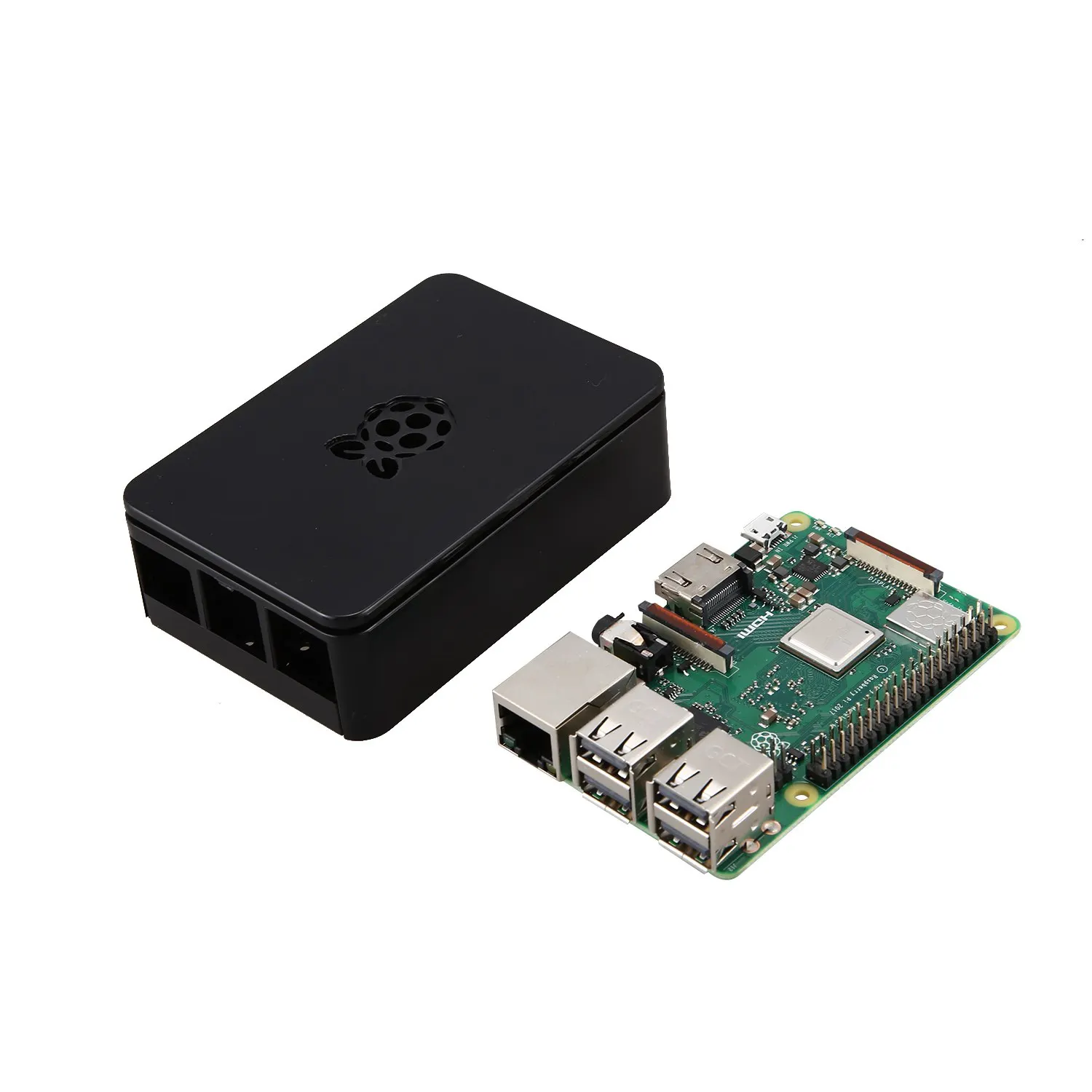 

Raspberry Pi 3 Model B+(Plus) Board+ Abs Case + 5V 3A Power Adapter With Wifi And Bluetooth Set Black Eu Plug