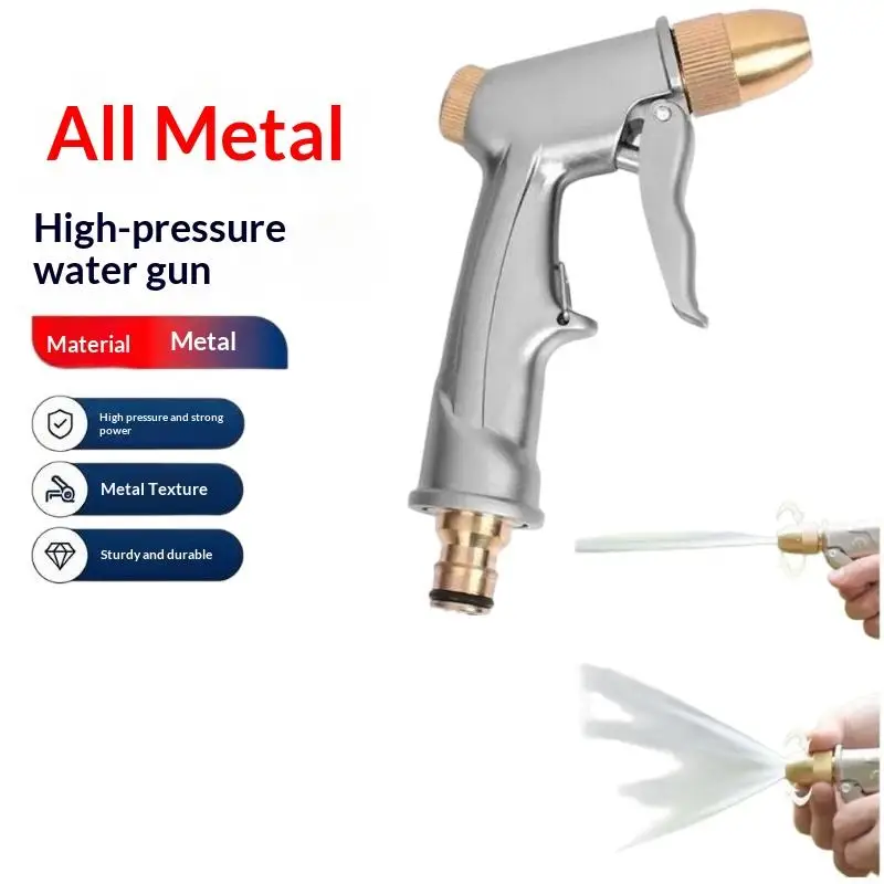 1Pcs Garden Hose Pipe Lawn Car Wash Sprayer Sprinkler High Pressure Water Spray  Metal Nozzle Car Wash Tool Water s