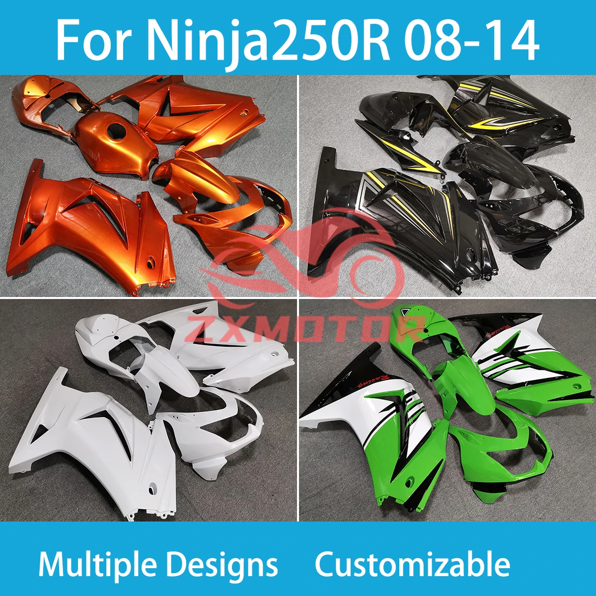 

Ninja 250R 08 09 10 11 12 13 14 15 16 Fairings for Kawasaki ZX250R 2008-2011 2012 2013 2014 Motorcycle Plastic Fairing Kit