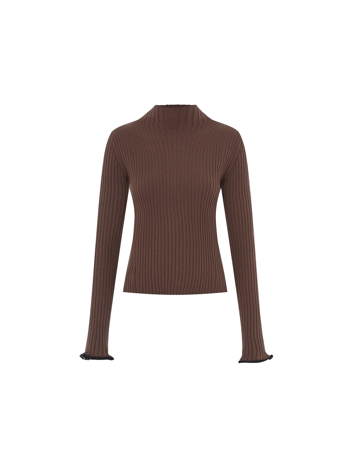 

Женский свитер с высоким воротником и длинными рукавами, облегающий, с цветочным кружевом, вязаный, для ранней осени, новая модная женская одежда