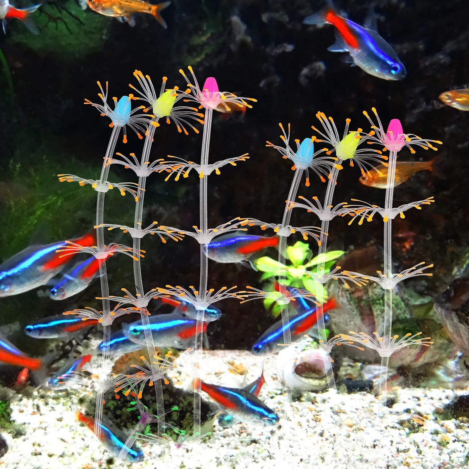 

Glowing Ornament Aquarium Fish Tank Decor Simulation Fluorescence Fish Tank Landscape Faux Aquarium Coral Decoration Underwater