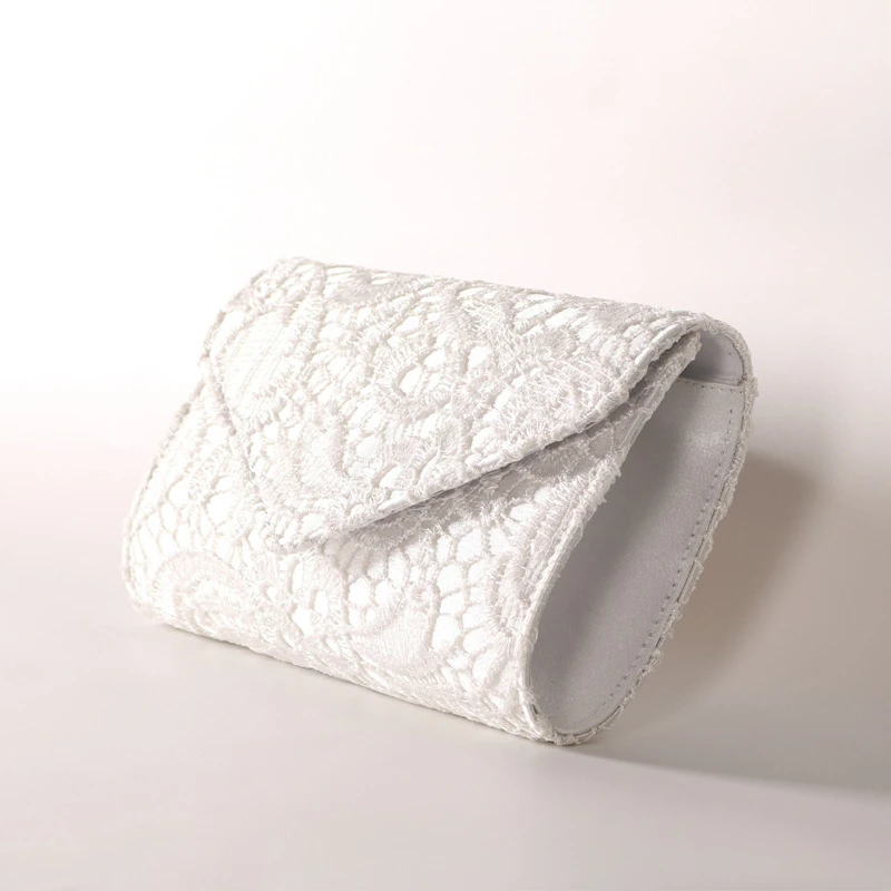 Fashion High quality Women Lady Elegant Party Prom Bridal Wedding Evening Clutch Lace Purse Handbag Shoulder Bag