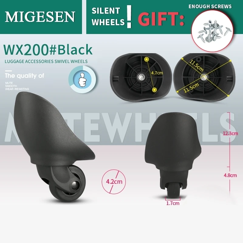 

Luggage accessories, luggage universal wheels, custom hard cases, detachable single-row wheels, nylon reinforced aircraft wheels