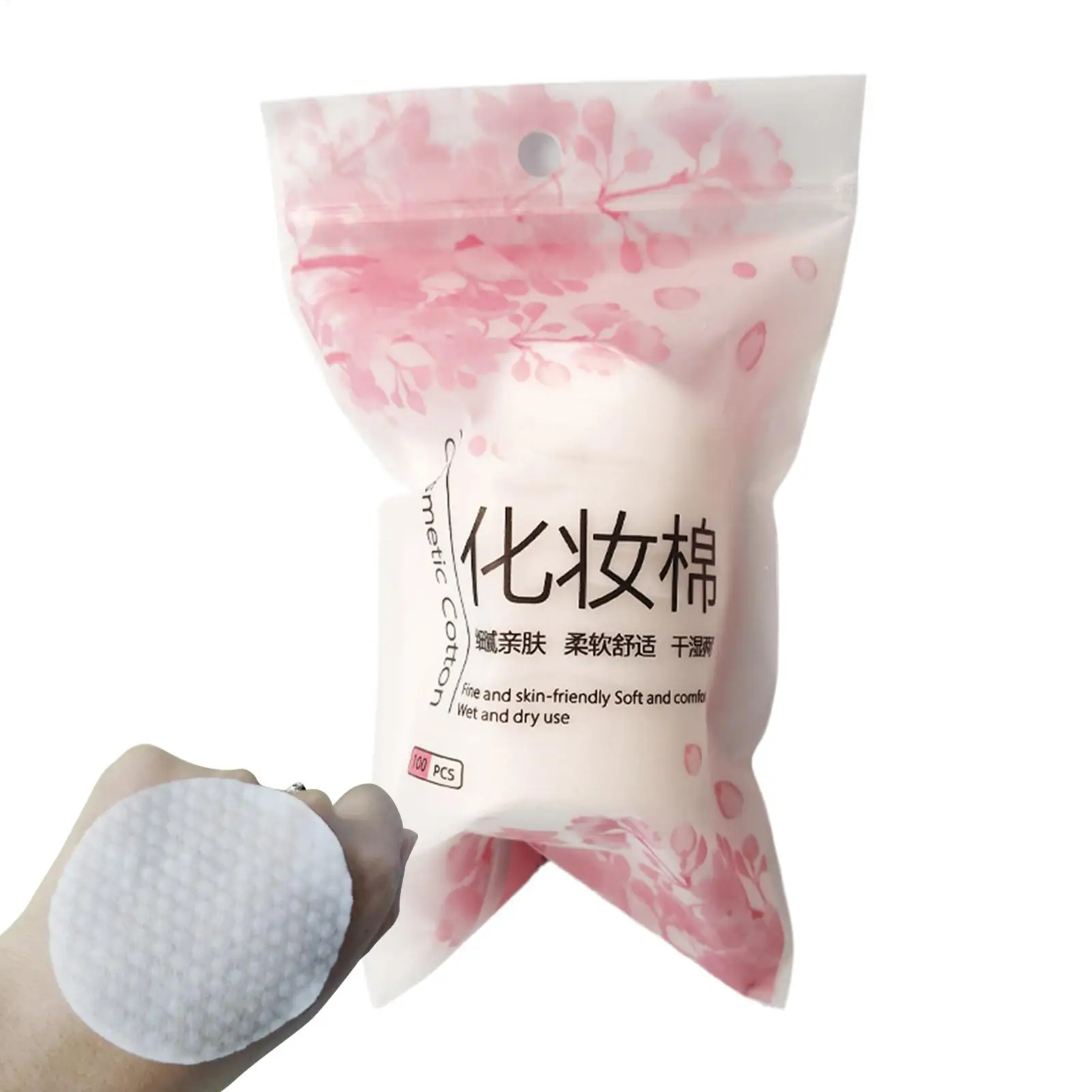 50 almofadas de algodão faciais do retângulo branco dos pces para compõem ferramentas cosméticas confortáveis da composição da pele