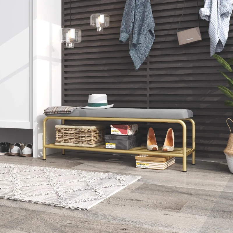 Entrance shoe change stool Nordic home door entrance fitting room bench narrow light luxury storage shoe stool