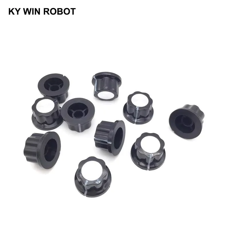 10pcs/lot MF-A01 A01 Potentiometer Knob Cap Inner 6mm 20x12mm Rotary Switch Bakelite Knob for WHT118 WX050