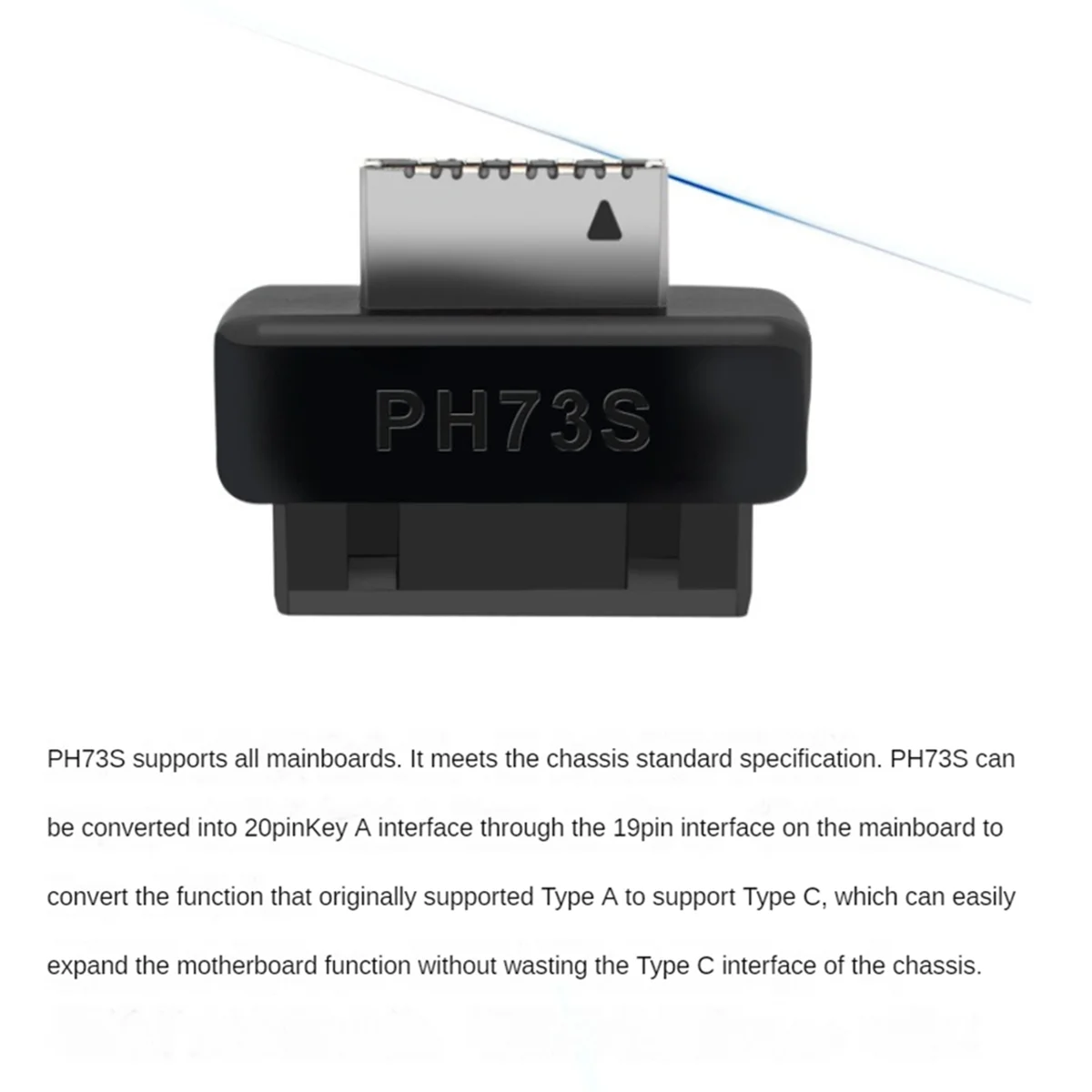 SCLS USB-Frontplatten-Adapter, USB 3.0, 19 PIN/20 Pin auf Typ-E-Buchse, interner vertikaler Anschluss für Computer-Motherboard