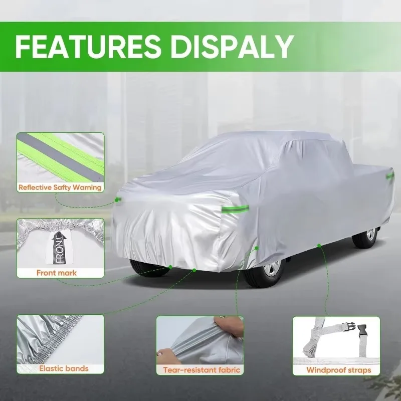 Waterproof & Sunproof Car Cover for GMC Sierra 2500 210D Oxford Cloth With UPF50+ UV Protection Thick Wear-Resistant Design