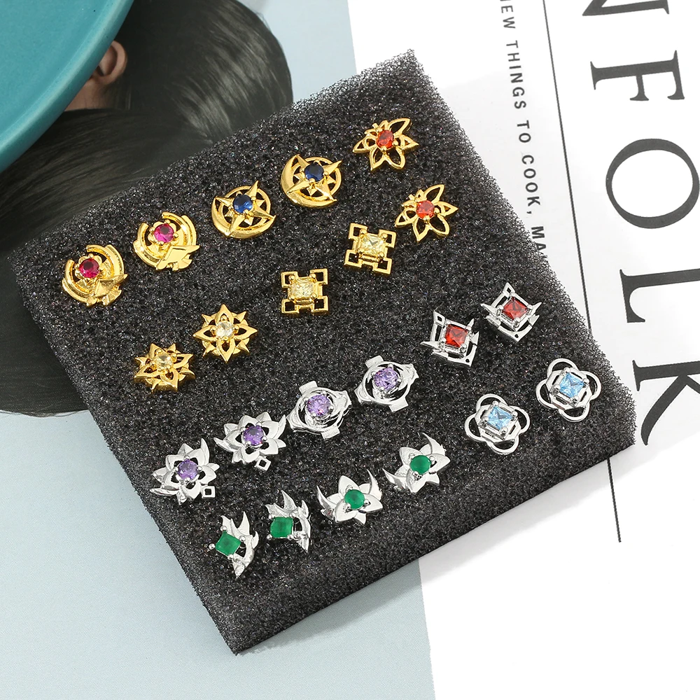 Spiel Genshin Impact Geschenk Anime Ohr stecker Kaedehara Kazuha Zhongli Albedo Xiao Pro Schmuck Piercing Ohrringe für Mädchen