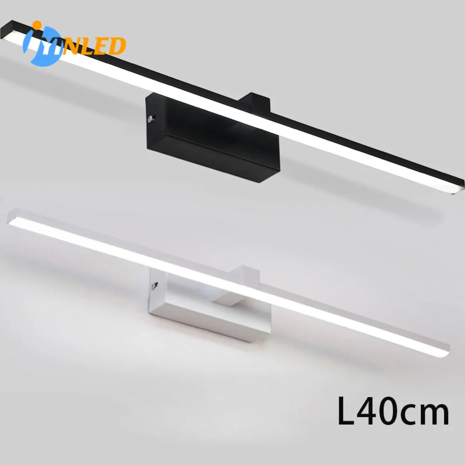 

COOINJOY Modern Led Mirror Light 40CM Mirror Light Aluminum Wall Mounted Industrial Lamp Bathroom Living Room Interior Lighting