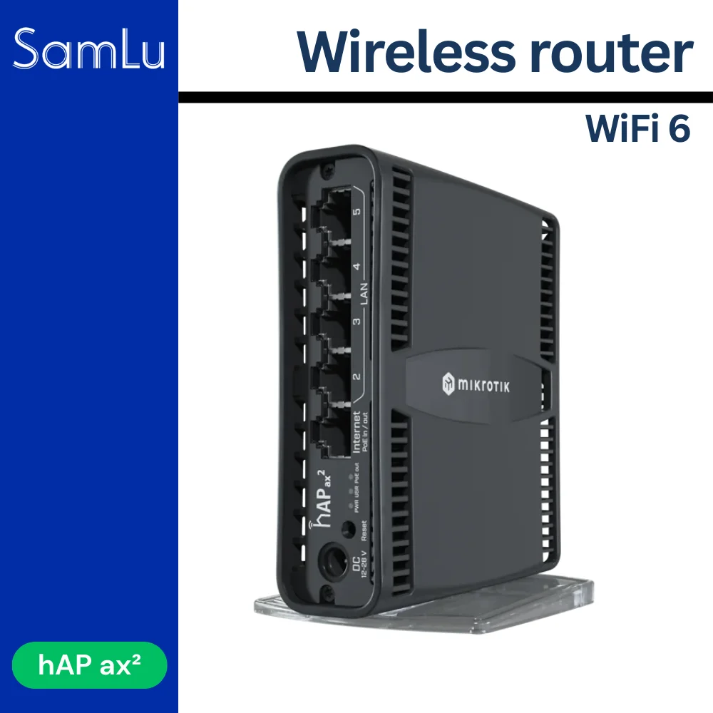 

Беспроводной маршрутизатор Mikrotik hAP ax2 C52iG-5HaxD2HaxD-TC hAP ax2 Wi-Fi 6 802.11ax с четырехъядерным процессором и большим объемом оперативной памяти